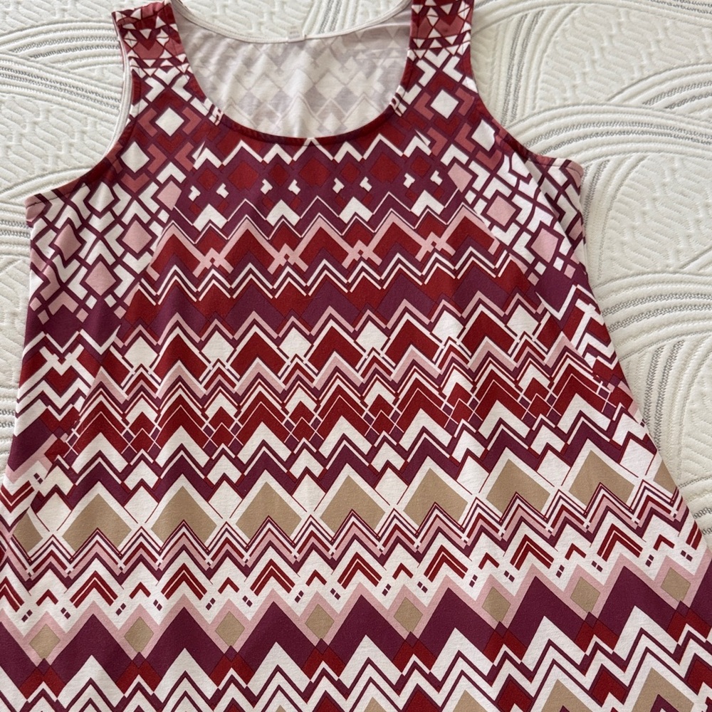 Calia deep red and Cream Geometric Dress